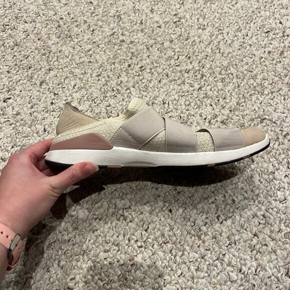 Olukai Womens Mikilua Kako'o Slip on Sneaker Shoes Sz 8.5 Bone Stretch - Picture 7 of 9